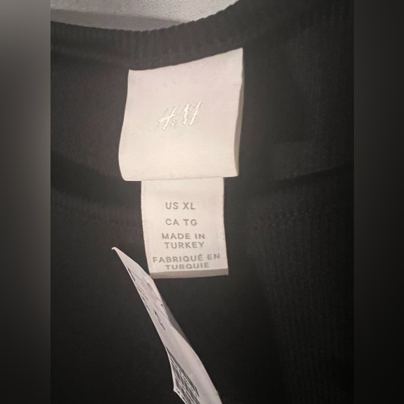 NWT Ruched 3/4 length Sleeve Black Ribbed Bodysuit - Picture 6 of 6